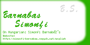 barnabas simonfi business card